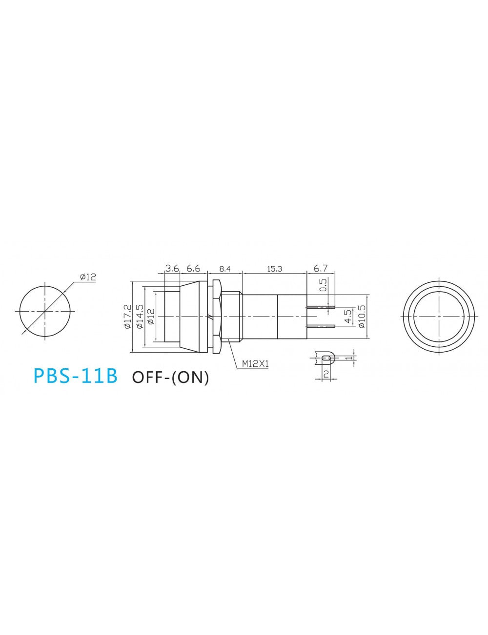 Моностабилен моментен бутон PBS-11B M12