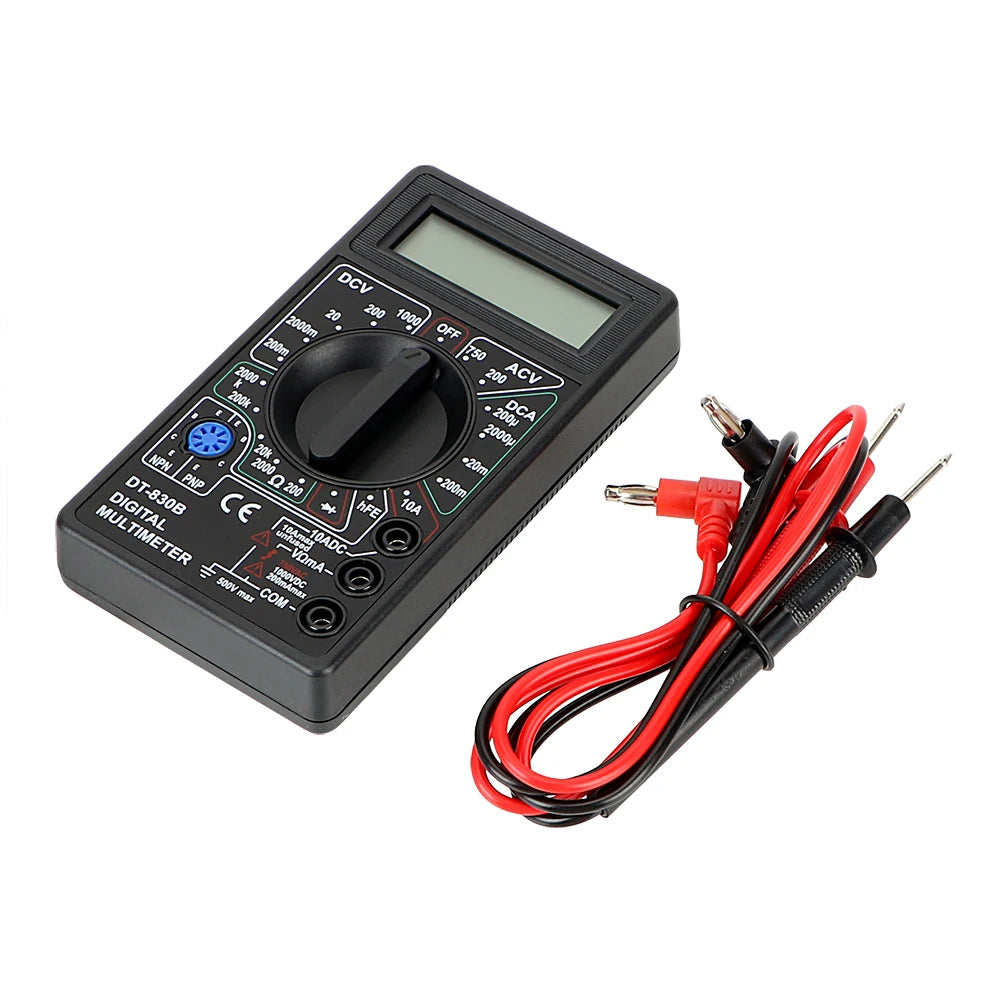 Цифров мултиметър DT-830 със сонди, черен