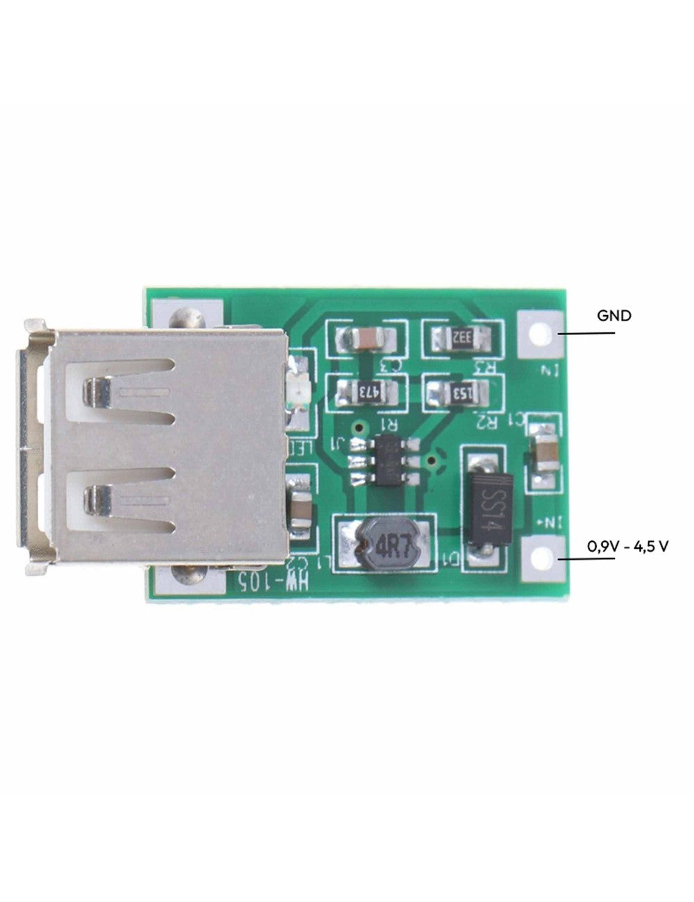 USB Повишаващ преобразувател 0.9-5V/5V 600mA