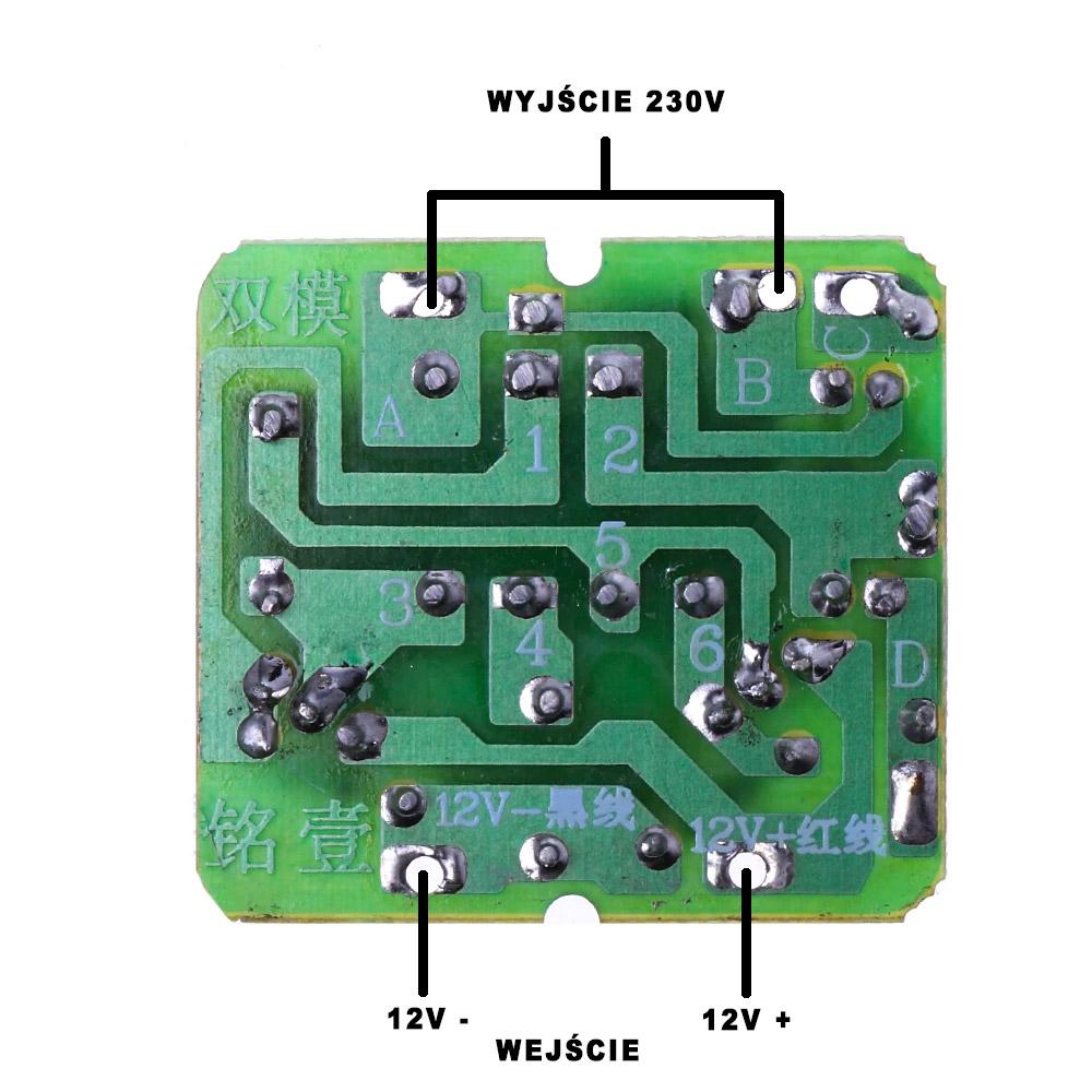 DC-AC Преобразувател 12V към 230V pinout