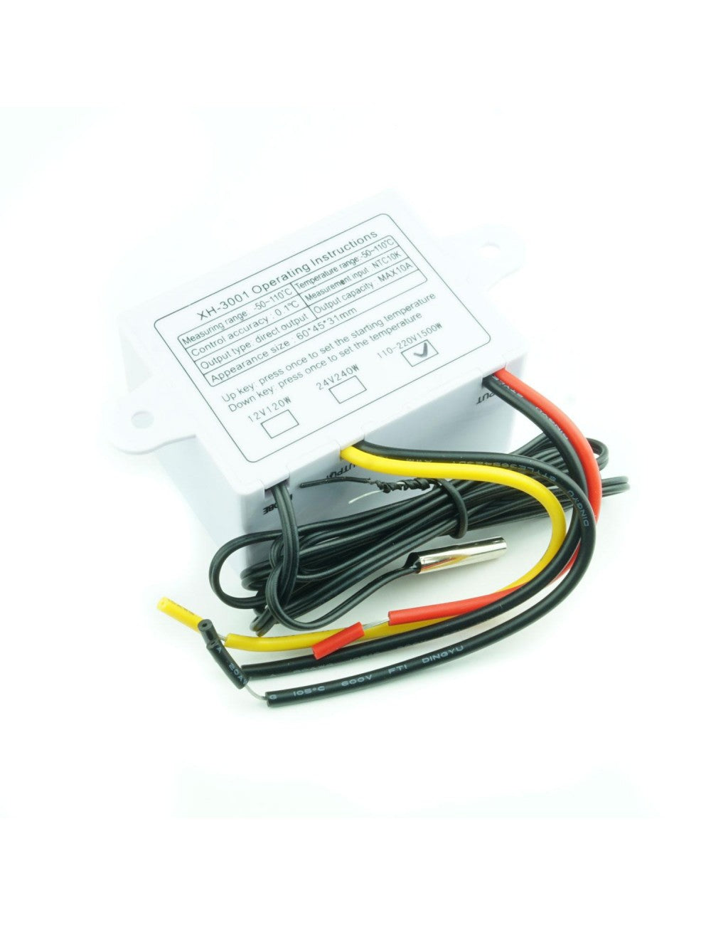 Електронен терморегулатор XH-W3001 гръб