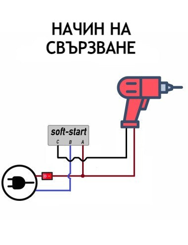 Модул за плавен старт начин на свързване