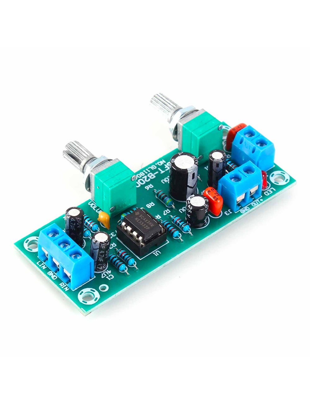 Нискочестотен бас субуфер NE5532 10-24V гръб
