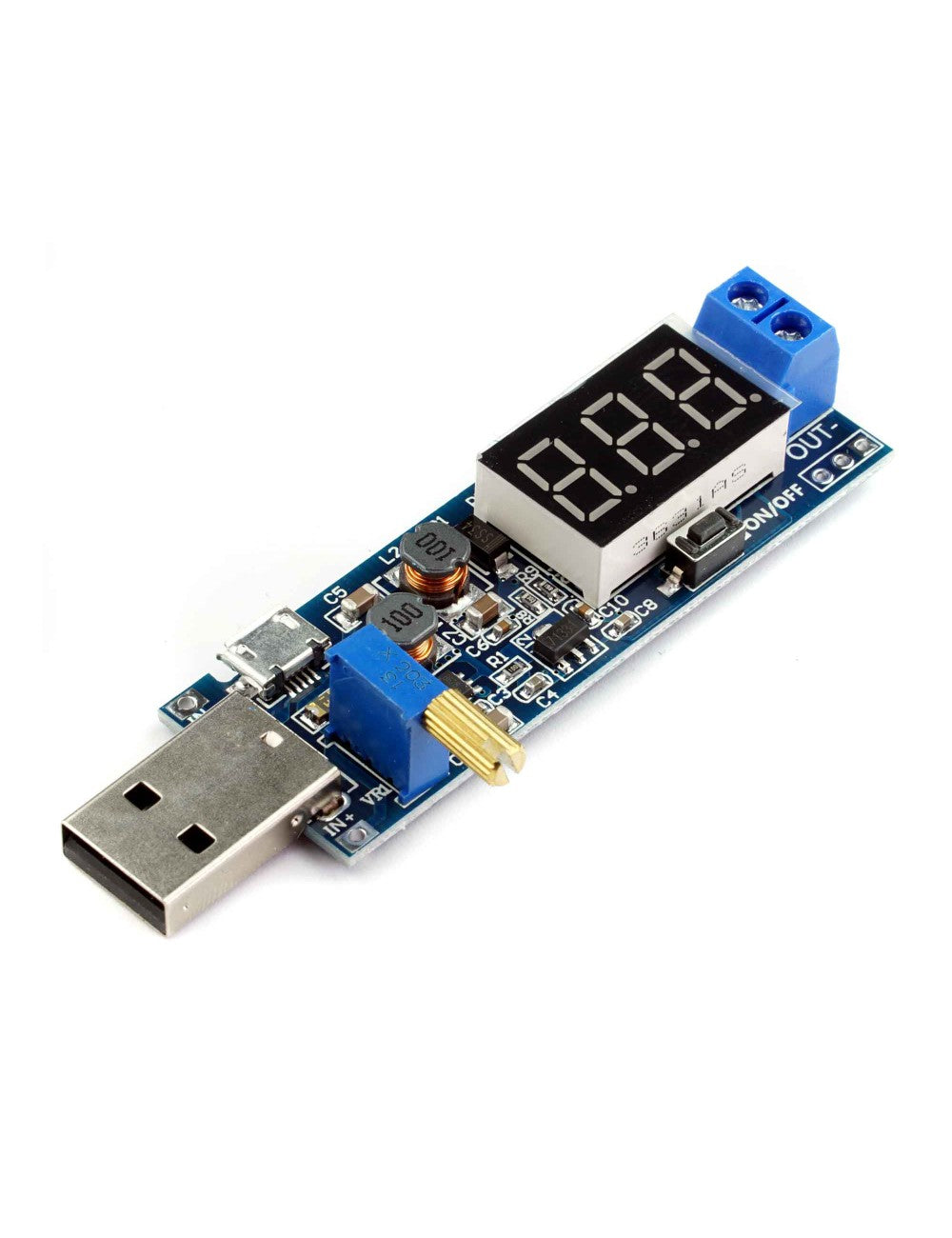 USB Повишаващ/понижаващ преобразувател 5V към 1.5V-24V 60